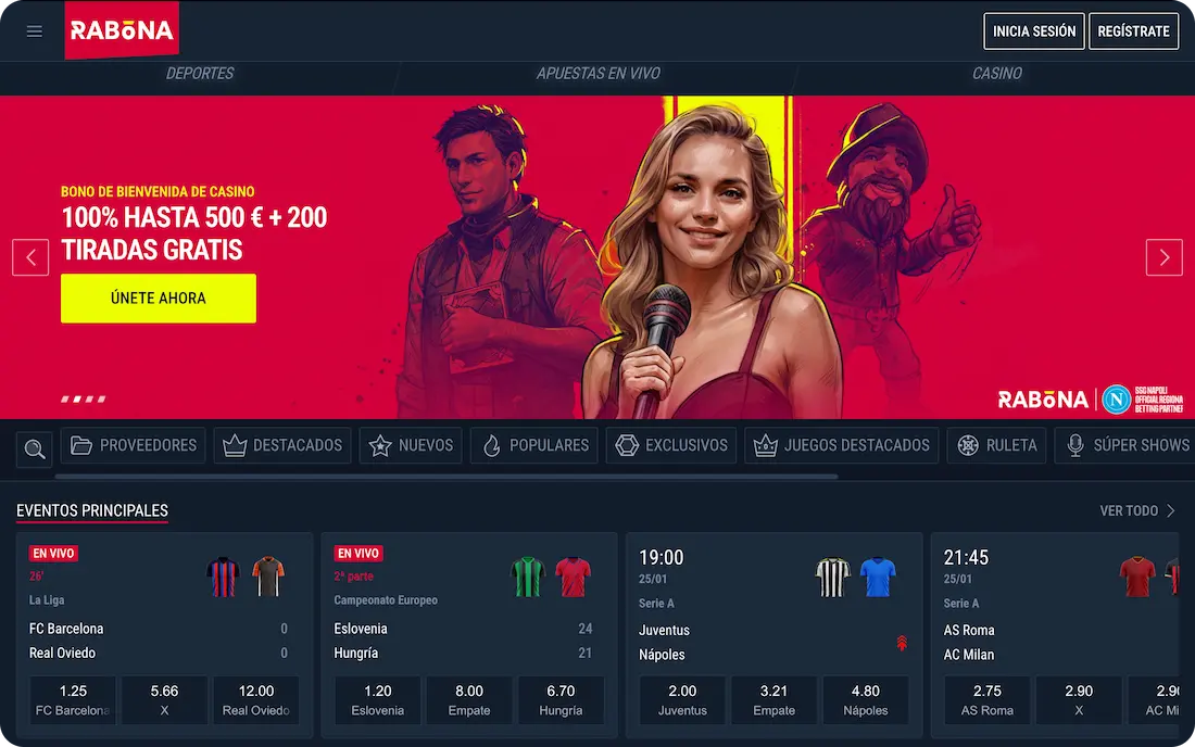 sitio web del casino rabona